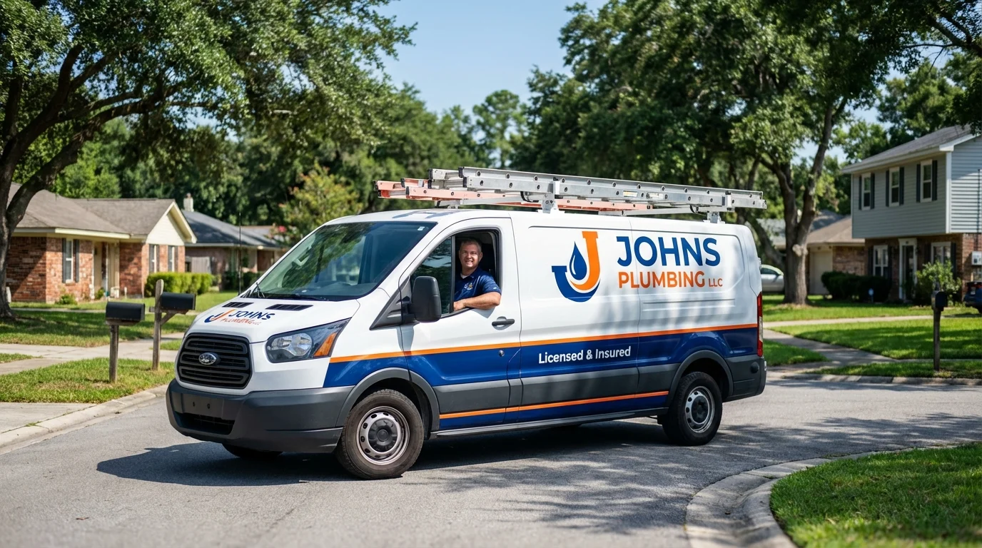 Johns Plumbing LLC service van in Lukachukai, AZ