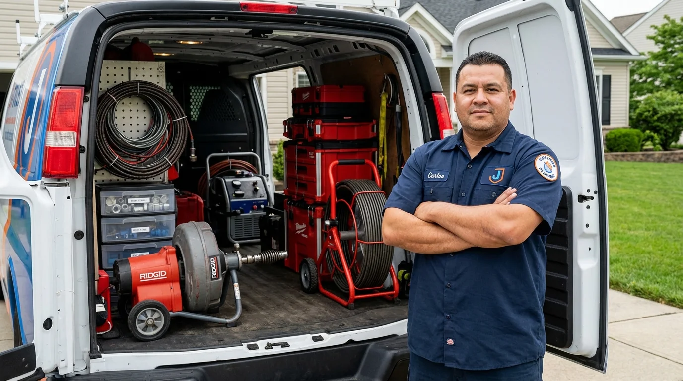 Professional drain cleaning equipment and Johns Plumbing LLC plumber in Lukachukai